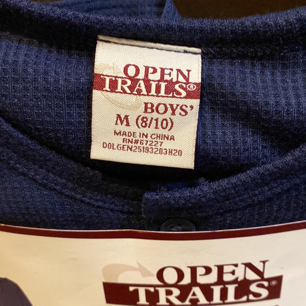 NWT Boys blue plaid two piece pj set. Size M (8/10). Top/Bottom: 100% Polyester - Picture 2 of 9